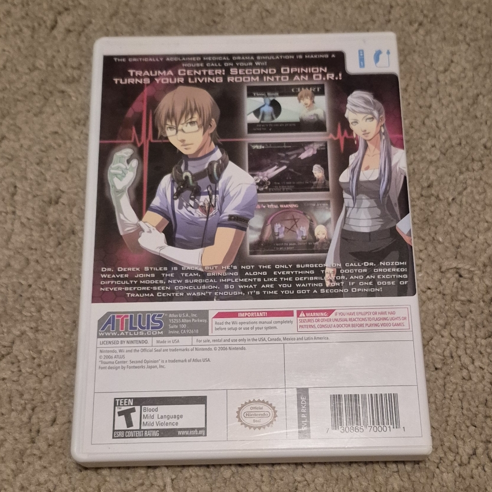 Trauma Center: Second Opinion for Wii - Picture 2 of 3